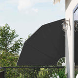Balcony Privacy Screen 140 x 140 cm Polyester Anthracite 42000923