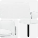 2-Seater Sofa White 188 x 81 x 89 cm Fabric 42048609