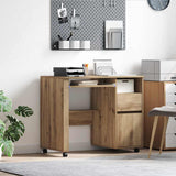 Desk with Wheels Artisan Oak 91 x 50 x 77 cm Engineered Wood 869537