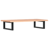 Basin Shelf Wall Mounted Steel and Solid Wood Oak 3302565