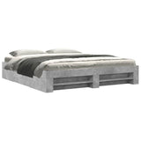 Bed Frame without Mattress Concrete Grey 180x200cm Engineered Wood 3295453