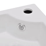 140697 Wash Basin with Overflow 45x32x12,5 cm White