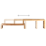 2 Piece TV Cabinet Solid Acacia Wood 323589