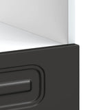 Oven Cabinet "Kalmar" Black Engineered Wood 853518