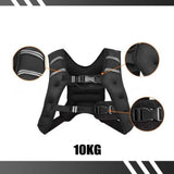 10 Kg Adjustable Weighted Running Vest Gym Fitness Sports Training Weight Loss 35302236
