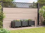 Garden Planter with Wheels Black 120 x 40 x 44 cm PP 3423047
