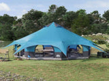 Family Tent Blue 10-Person 185T Polyester with PU Coating 42017392