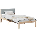 Bed frame Brown and light grey 90 x 200 cm Solid pine wood 878564