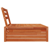 Garden Middle Sofa Solid Pine Wood Wax Brown 120 x 95 x 69 cm 865621