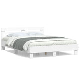 Bed Frame without Mattress White 140x190 cm 3207434