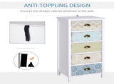 Chest of 5 Drawers Bedside Cabinet Side Storage Chest Entryway Living Room Bedroom Furniture T3398P329524