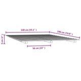 Bed Frame without Mattress 140x190 cm Solid Wood Pine 824603