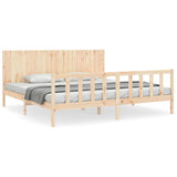 Bed Frame without Mattress 200x200 cm Solid Wood Pine 3192966