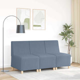 Modular Sofa Unit Armless Blue 55 x 74 x 82 cm Corduroy Fabric 4108499