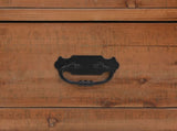 Bedside Cabinet Solid Fir Wood 40x29x68 cm Brown 246123