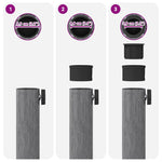 Outdoor Umbrella Base Dark grey wood look 45 x 45 x 31 cm Steel 42009948