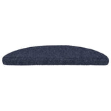 Stair Mats Self-adhesive 30 pcs 56x17x3 cm Blue Half Round 3365684