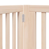 Dog Gate with Door Foldable 6 Panels 480 cm Poplar Wood 3155669