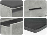 Hall Bench with Cushion Concrete Grey 80 x 38 x 46 cm 891459