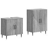 2 Piece Bathroom Cabinet Set HAARLEM Grey Sonoma 3417618