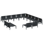 Garden Sofa Set with Cushion Anthracite Steel 3379032