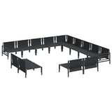 Garden Sofa Set with Cushion Anthracite Steel 3379032