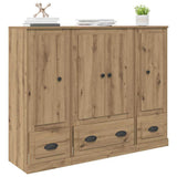 Highboard with Drawer 3 pcs Artisan Oak Engineered Wood 3402672
