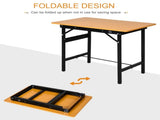 100 cm Foldable Garage Work Bench, Craft Table MDF Workstation, Heavy-duty Steel Frame with Ruler, T3398P344548