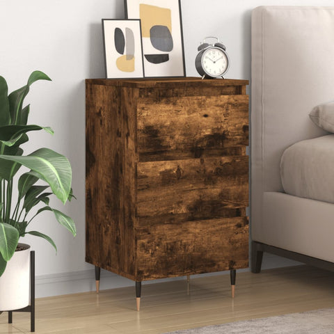 ZNTS Bedside Cabinet Smoked Oak 40x35x69 cm Engineered Wood 826918