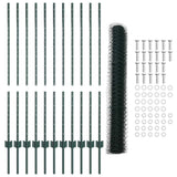 Welded Wire Fence 25 x 1.2 m PVC-Coated Steel Green 3336723