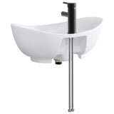 Bathroom Wash Basin Matte Black 59 x 35 x 21 cm Metal 890219
