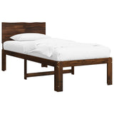 Single Bed Frame with Headboard ROSTOCK Dark Brown 75 x 190 cm 903395