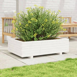 Garden Planter White 90x60x26.5 cm Solid Wood Pine 847344