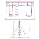 Outdoor Swing Set with Swing, Ladder, Nest Swing 3283632