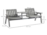2-Seater Garden Bench Antique Loveseat for Yard, Lawn, Porch, Patio, Steel, Grey T3398P318623