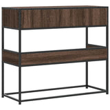 Console Table Brown Oak 90x35x80 cm Engineered Wood 849178