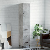 Highboard Concrete Grey 34.5x34x180 cm Engineered Wood 3198853