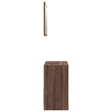2 Piece Bathroom Furniture Set Brown Oak Engineered Wood 835699