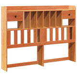 Headboard with Storage Wax Brown 150 cm Solid Wood Pine 855510