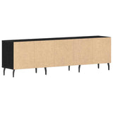 TV Cabinet Black Oak 150 x 30 x 44.5 cm Engineered Wood 862879