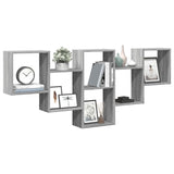 Wall Shelf Grey Sonoma 159x18x66 cm Engineered Wood 853304