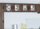 Wall Glass Cabinet LUCCA Brown Oak 60 x 31 x 40 cm 884979