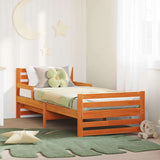Bed Frame with Headboard Wax Brown 80 x 200 cm Engineered Wood 877208