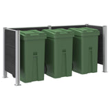 Garbage Bin Fence Grey 237 x 85 x 115 cm Aluminium and WPC 3429267