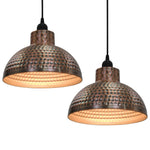 Ceiling Lamps 2 pcs Semi-spherical Copper Colour 242556