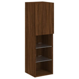 TV Cabinet with LED Lights Brown Oak 30.5x30x102 cm 837027