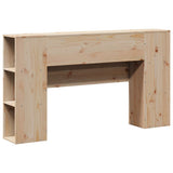Headboard with Storage 120 cm Solid Wood Pine 855636