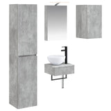 Bathroom Furniture Set 5 pcs Concrete Grey 3407242
