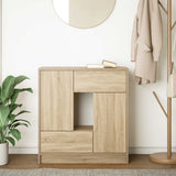 Sideboard with Drawers and Doors Sonoma Oak 70.5x34x74.5 cm 861843