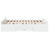 Bed Frame with Drawers without Mattress White 120x190 cm Small Double 3280321